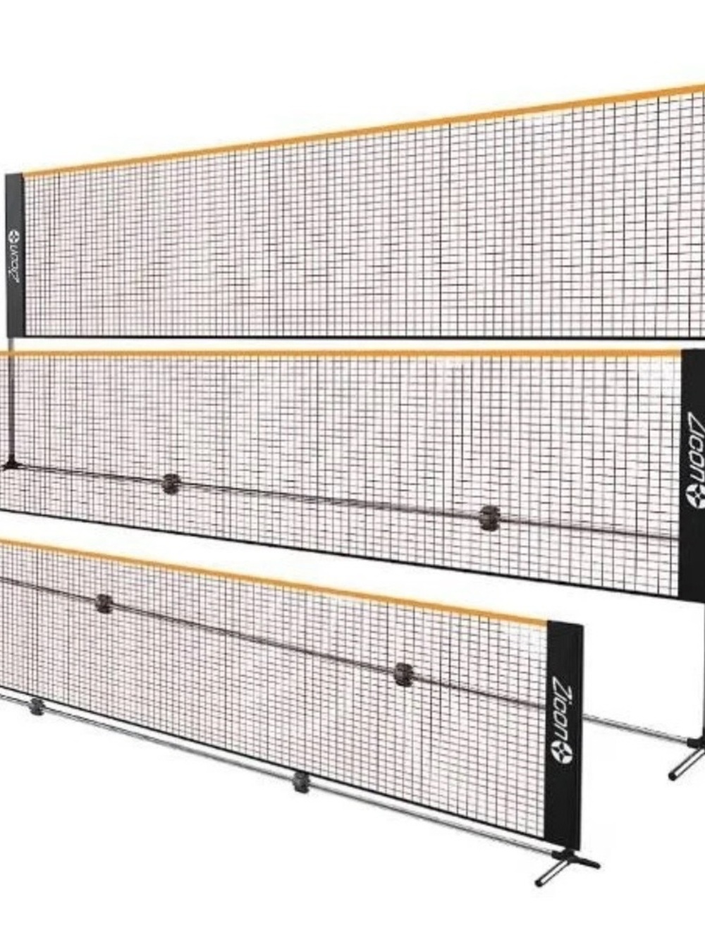 Portable Badminton & Volleyball Net System - Black and Yellow